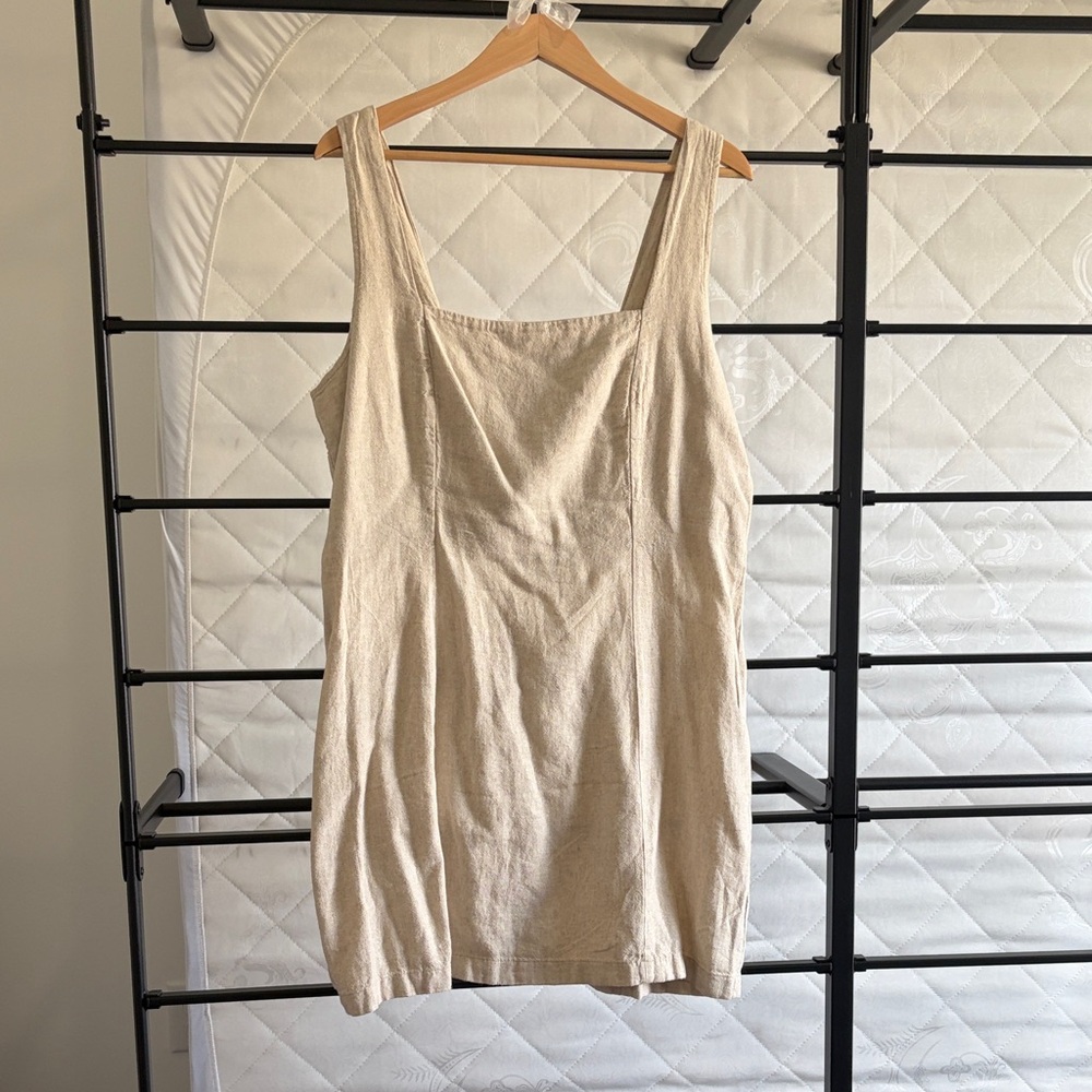 Old Navy Beige Linen Dress NWT